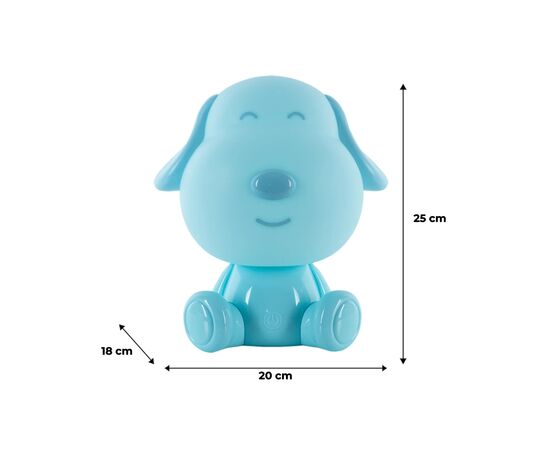 Ночник Kite Светильник LED с аккумулятором Doggy, голубой (K24-491-3-3), изображение 6 Ночник Kite Светильник LED с аккумулятором Doggy, голубой (K24-491-3-3), изображение 6