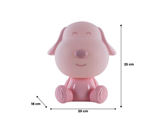 Нічник Kite Світильник LED з акумулятором Doggy, рожевий (K24-491-3-2), зображення 6 Нічник Kite Світильник LED з акумулятором Doggy, рожевий (K24-491-3-2), зображення 6