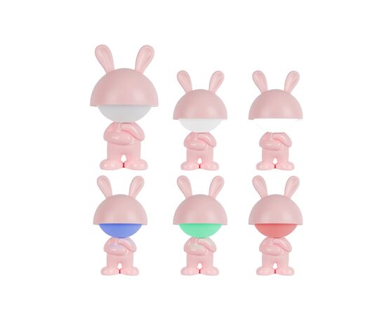 Ночник Kite Светильник LED с аккумулятором Dreamy Bunny, розовый (K25-315-1-2), изображение 4 Ночник Kite Светильник LED с аккумулятором Dreamy Bunny, розовый (K25-315-1-2), изображение 4