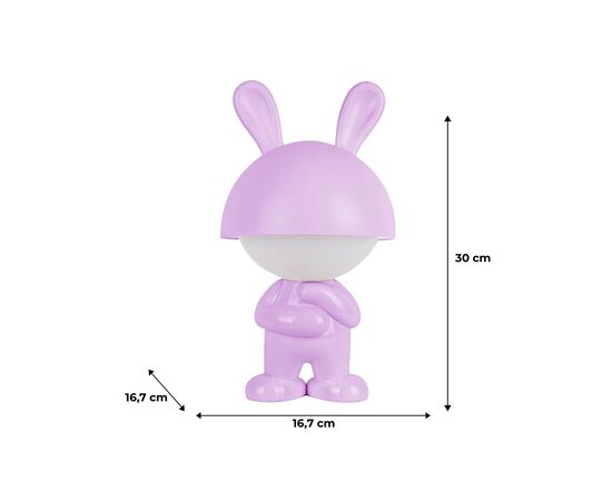 Ночник Kite Светильник LED с аккумулятором Dreamy Bunny, фиолетовый (K25-315-1-5), изображение 6 Ночник Kite Светильник LED с аккумулятором Dreamy Bunny, фиолетовый (K25-315-1-5), изображение 6