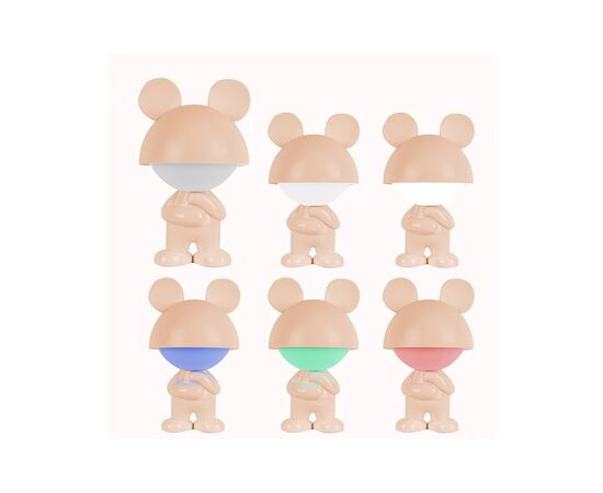 Ночник Kite Светильник LED с аккумулятором Dreamy Mouse, персиковый (K25-315-2-4), изображение 4 Ночник Kite Светильник LED с аккумулятором Dreamy Mouse, персиковый (K25-315-2-4), изображение 4