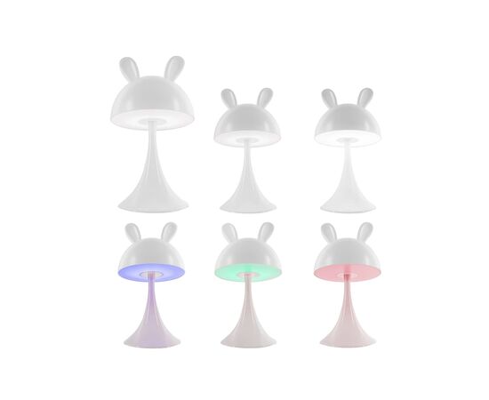 Ночник Kite Светильник LED с аккумулятором Simple Bunny, белый (K25-317-1-1), изображение 4 Ночник Kite Светильник LED с аккумулятором Simple Bunny, белый (K25-317-1-1), изображение 4