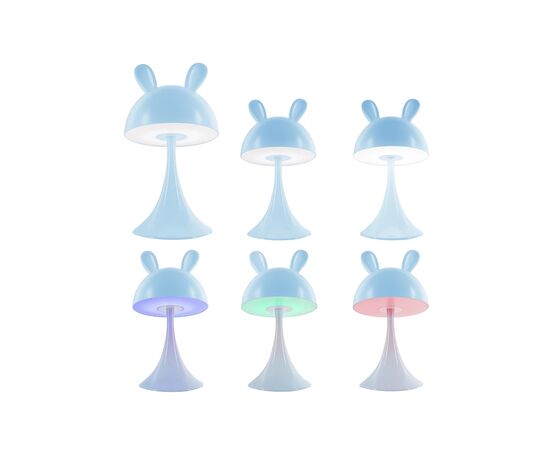 Ночник Kite Светильник LED с аккумулятором Simple Bunny, голубой (K25-317-1-3), изображение 4 Ночник Kite Светильник LED с аккумулятором Simple Bunny, голубой (K25-317-1-3), изображение 4