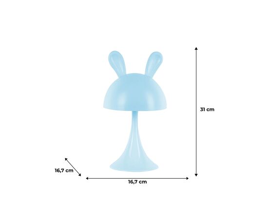 Ночник Kite Светильник LED с аккумулятором Simple Bunny, голубой (K25-317-1-3), изображение 6 Ночник Kite Светильник LED с аккумулятором Simple Bunny, голубой (K25-317-1-3), изображение 6