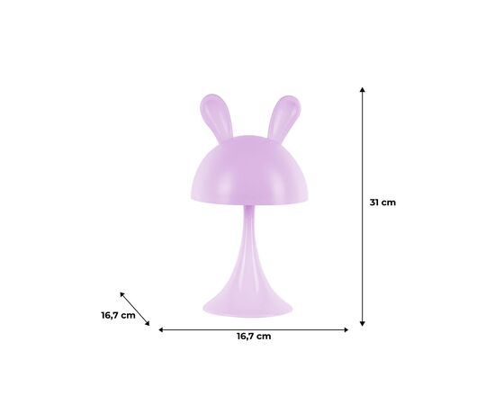 Ночник Kite Светильник LED с аккумулятором Simple Bunny, фиолетовый (K25-317-1-5), изображение 6 Ночник Kite Светильник LED с аккумулятором Simple Bunny, фиолетовый (K25-317-1-5), изображение 6