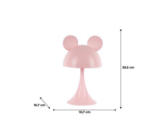 Нічник Kite Світильник LED з акумулятором Simple Mouse, рожевий (K25-317-2-2), зображення 6 Нічник Kite Світильник LED з акумулятором Simple Mouse, рожевий (K25-317-2-2), зображення 6