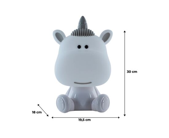 Ночник Kite Светильник LED с аккумулятором Unicorn, белый (K24-491-1-1), изображение 6 Ночник Kite Светильник LED с аккумулятором Unicorn, белый (K24-491-1-1), изображение 6