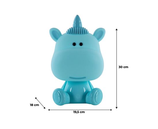 Ночник Kite Светильник LED с аккумулятором Unicorn, голубой (K24-491-1-3), изображение 6 Ночник Kite Светильник LED с аккумулятором Unicorn, голубой (K24-491-1-3), изображение 6