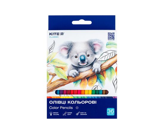 Олівці кольорові Kite Classic 36 кольорів (K-057)