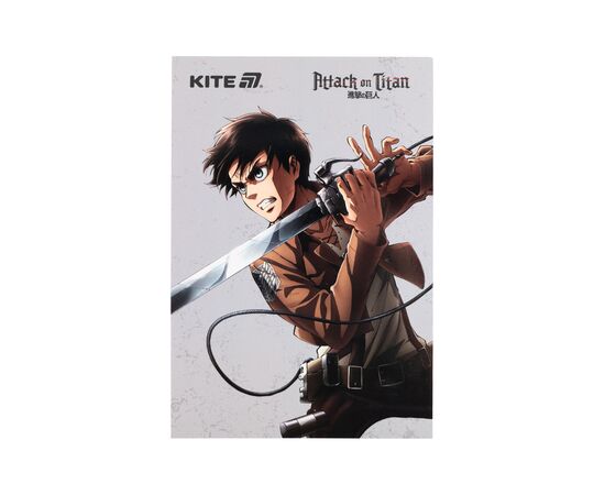 Блокнот Kite Attack on Titan A5, 50 аркушів, клітинка (AT25-194)