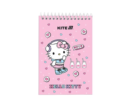 Блокнот Kite на спирали Hello Kitty А6, 48 листов, нелинованный (HK25-196-1)