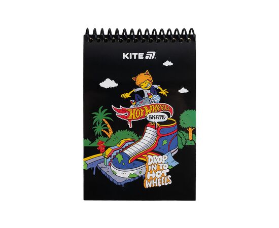 Блокнот Kite на спирали Hot Wheels А6, 48 листов, нелинованный (HW25-196-2), изображение 2 Блокнот Kite на спирали Hot Wheels А6, 48 листов, нелинованный (HW25-196-2), изображение 2