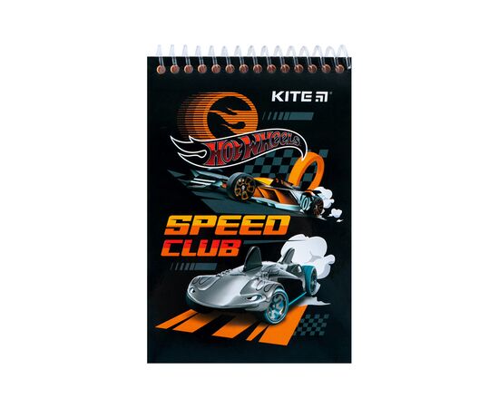 Блокнот Kite на спіралі Hot Wheels А6, 48 аркушів, нелінований (HW24-196)