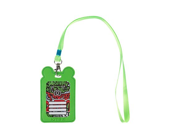 Бейдж Kite вертикальный на шнурке, зеленый (K24-296-2), изображение 3 Бейдж Kite вертикальный на шнурке, зеленый (K24-296-2), изображение 3
