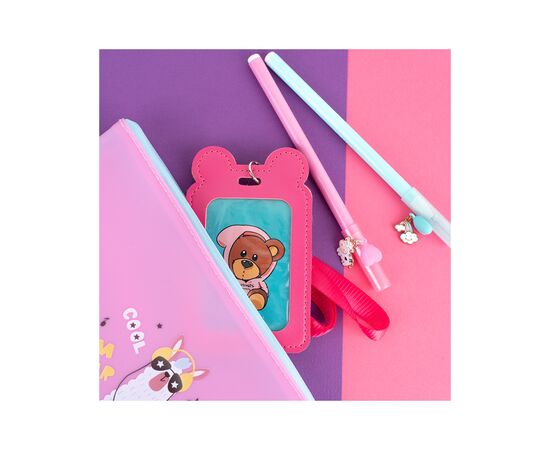 Бейдж Kite вертикальный на шнурке, фуксия (K24-296-4), изображение 6