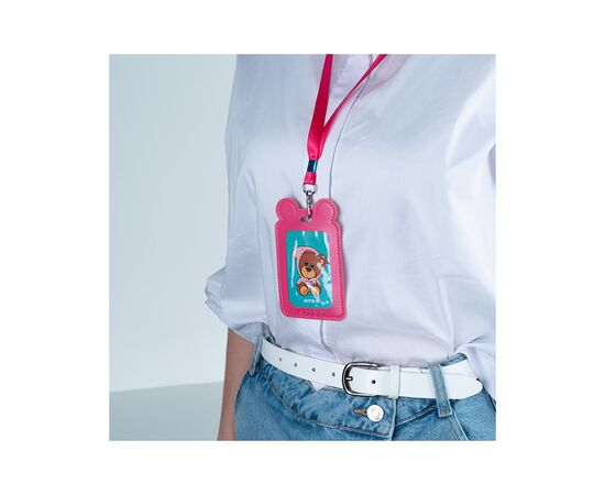 Бейдж Kite вертикальный на шнурке, фуксия (K24-296-4), изображение 7