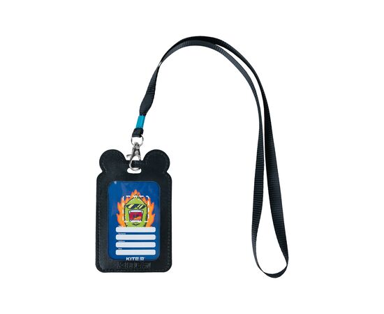 Бейдж Kite вертикальний на шнурку, чорний (K24-296-3), зображення 3 Бейдж Kite вертикальний на шнурку, чорний (K24-296-3), зображення 3