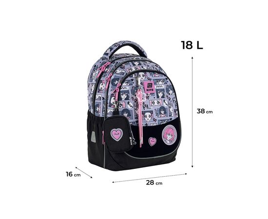 Рюкзак школьный Kite Education 700 Anime Girl (K25-700M-1), изображение 2 Рюкзак школьный Kite Education 700 Anime Girl (K25-700M-1), изображение 2