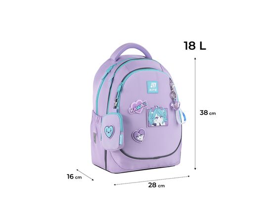 Рюкзак шкільний Kite Education 700 Kawaii Love (K25-700M-6), зображення 2