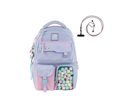 Рюкзак школьный Kite Education teens 2587M Hello Kitty (HK25-2587M), изображение 3 Рюкзак школьный Kite Education teens 2587M Hello Kitty (HK25-2587M), изображение 3