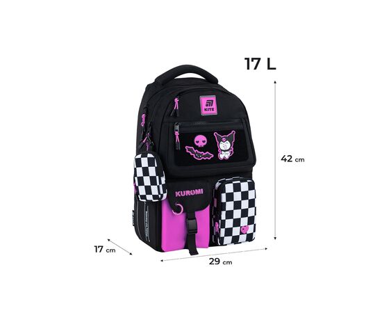 Рюкзак школьный Kite Education teens 2587M HK-2 Kuromi (HK25-2587M-2), изображение 2 Рюкзак школьный Kite Education teens 2587M HK-2 Kuromi (HK25-2587M-2), изображение 2