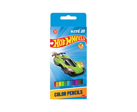 Олівці кольорові Kite Hot Wheels 12 кольорів (HW25-051)