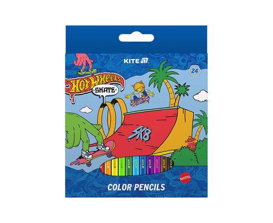 Олівці кольорові Kite Hot Wheels 24 кольори (HW25-055-2)