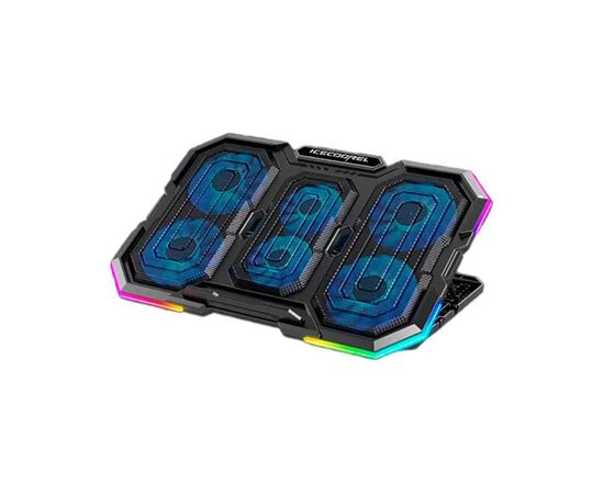 Подставка для ноутбука IceCoorel 14-18", 4*95mm 1200 RPM + 2*70mm 2500 RPM, 2*USB, 400x260x30mm, RGB (N6)