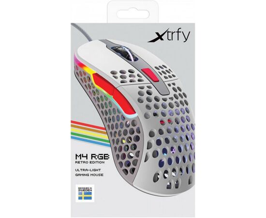 Мышка Xtrfy M4 RGB Retro Grey (XG-M4-RGB-RETRO), изображение 8 Мышка Xtrfy M4 RGB Retro Grey (XG-M4-RGB-RETRO), изображение 8