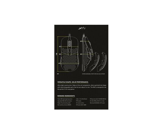 Мишка Xtrfy M42 RGB Miami Blue (XG-M42-RGB-BLUE), зображення 11 Мишка Xtrfy M42 RGB Miami Blue (XG-M42-RGB-BLUE), зображення 11