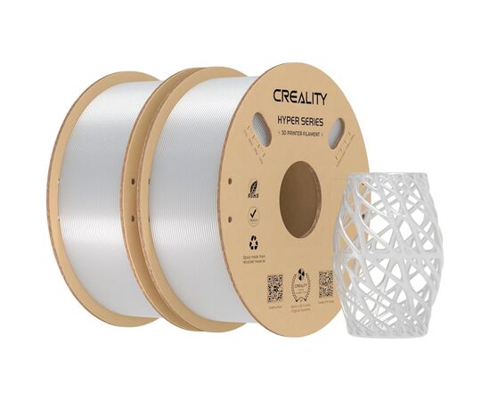Пластик для 3D-принтера Creality Hyper PETG 1.75мм, transparent, 2x1кг (3301030076)