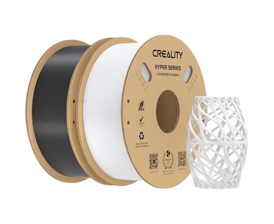 Пластик для 3D-принтера Creality Hyper PETG 1.75мм, black+white, 2x1кг (3301030075)