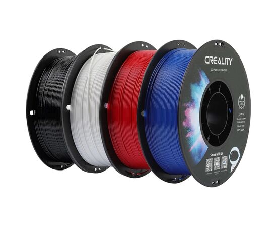 Пластик для 3D-принтера Creality PETG 1.75мм, black+white+red+blue, 4x1кг (3301030084)