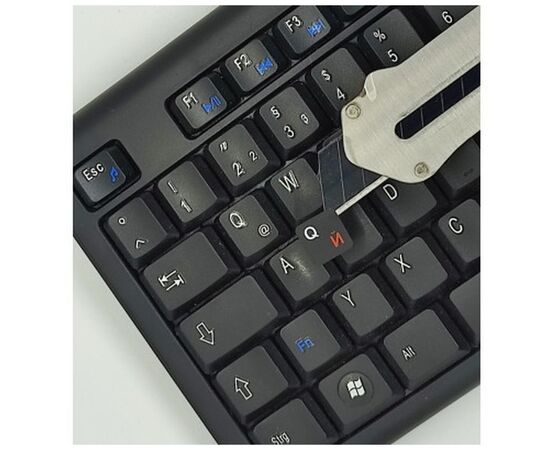 Наклейка на клавиатуру BestKey непрозрачная чорная, 76, оранжевый (BKU13ORA/014), изображение 3 Наклейка на клавиатуру BestKey непрозрачная чорная, 76, оранжевый (BKU13ORA/014), изображение 3