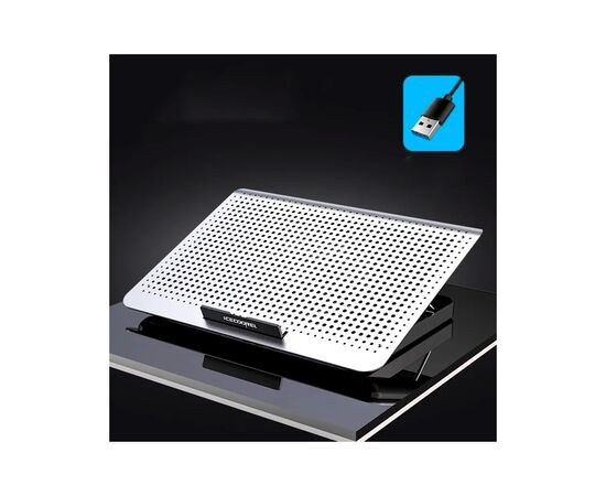 Подставка для ноутбука IceCoorel 10-15.6", 1*180mm 580 RPM, 2*USB, 350x225x26mm, Silver (A18), изображение 10 Подставка для ноутбука IceCoorel 10-15.6", 1*180mm 580 RPM, 2*USB, 350x225x26mm, Silver (A18), изображение 10