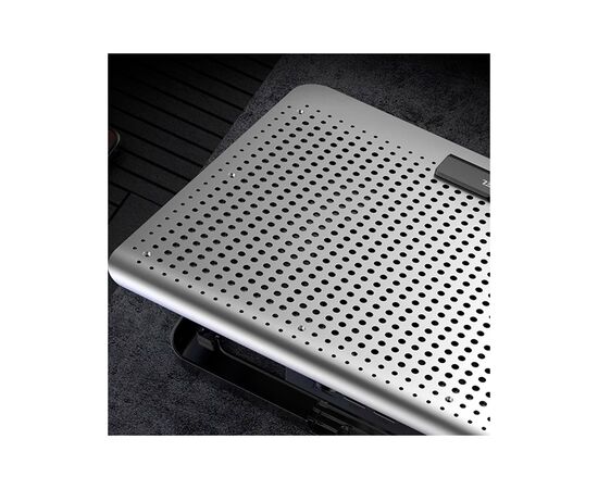 Подставка для ноутбука IceCoorel 10-15.6", 1*180mm 580 RPM, 2*USB, 350x225x26mm, Silver (A18), изображение 5 Подставка для ноутбука IceCoorel 10-15.6", 1*180mm 580 RPM, 2*USB, 350x225x26mm, Silver (A18), изображение 5