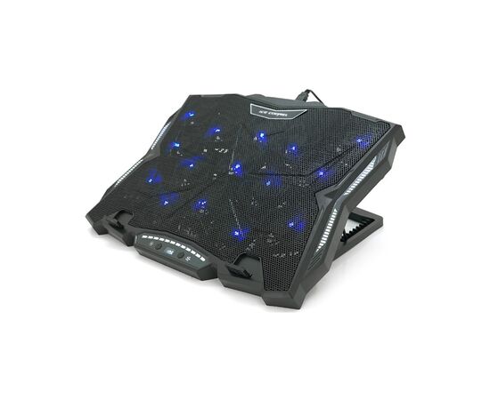 Підставка до ноутбука IceCoorel 10-17", 15*60mm 2500 RPM, TYPE-C+USB, 400x305x39mm, Black (K12)