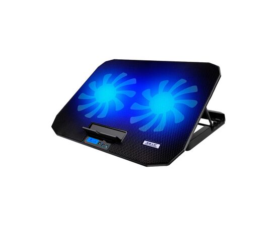Подставка для ноутбука IceCoorel 10-18", 2*125mm 1400 RPM, 2*USB, 360x260x32 mm, Black (N106)