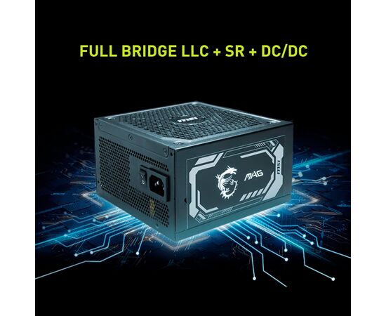 Блок питания MSI 1000W (MAG A1000GL PCIE5), изображение 9 Блок питания MSI 1000W (MAG A1000GL PCIE5), изображение 9