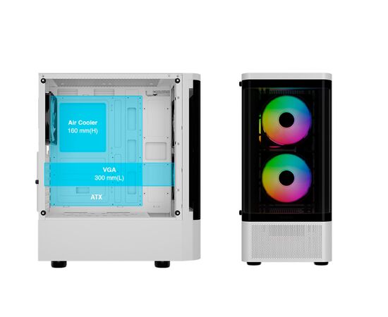 Корпус Gamdias TALOS E3 CG WH (4711514501209), изображение 10 Корпус Gamdias TALOS E3 CG WH (4711514501209), изображение 10