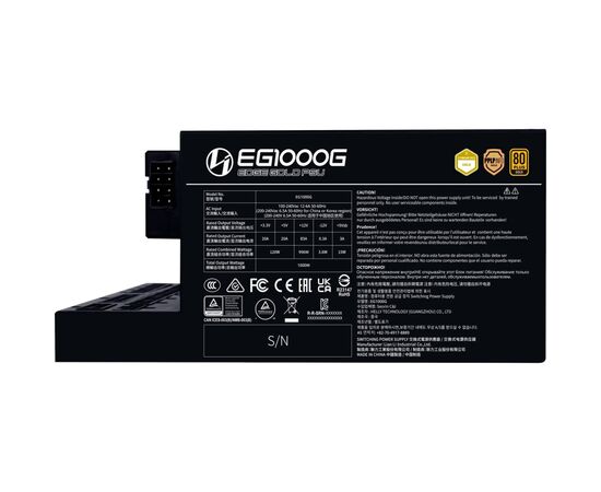 Блок питания Lian Li 1000W EDGE GOLD Black (G9P.EG1000G.BH00.EU), изображение 4 Блок питания Lian Li 1000W EDGE GOLD Black (G9P.EG1000G.BH00.EU), изображение 4