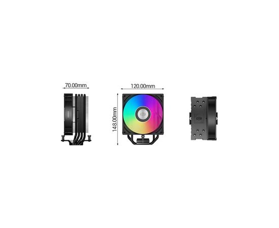 Кулер до процесора PcCooler RT400 ARGB BK, зображення 8 Кулер до процесора PcCooler RT400 ARGB BK, зображення 8