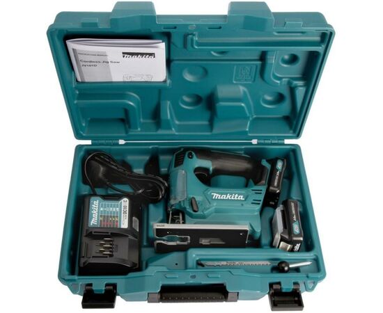 Электролобзик Makita CXT Slider, 4Аг х 2шт, кейс, 18мм (JV101DSME), изображение 8 Электролобзик Makita CXT Slider, 4Аг х 2шт, кейс, 18мм (JV101DSME), изображение 8