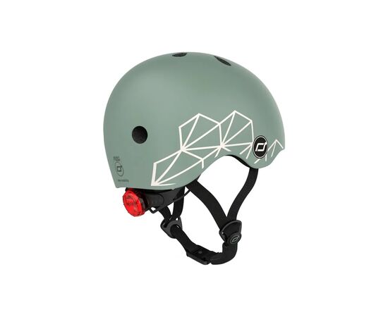 Шлем Scoot&Ride 45-51см, зеленый, с фонариком (SR-181206-GREENLINES), изображение 3 Шлем Scoot&Ride 45-51см, зеленый, с фонариком (SR-181206-GREENLINES), изображение 3