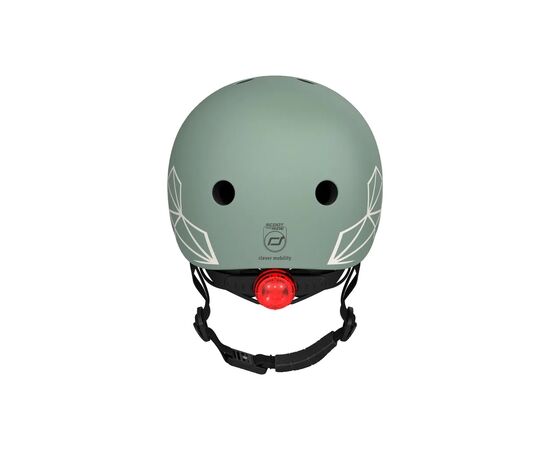 Шлем Scoot&Ride 45-51см, зеленый, с фонариком (SR-181206-GREENLINES), изображение 5 Шлем Scoot&Ride 45-51см, зеленый, с фонариком (SR-181206-GREENLINES), изображение 5