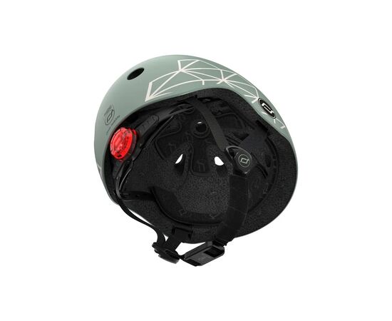 Шлем Scoot&Ride 45-51см, зеленый, с фонариком (SR-181206-GREENLINES), изображение 7 Шлем Scoot&Ride 45-51см, зеленый, с фонариком (SR-181206-GREENLINES), изображение 7