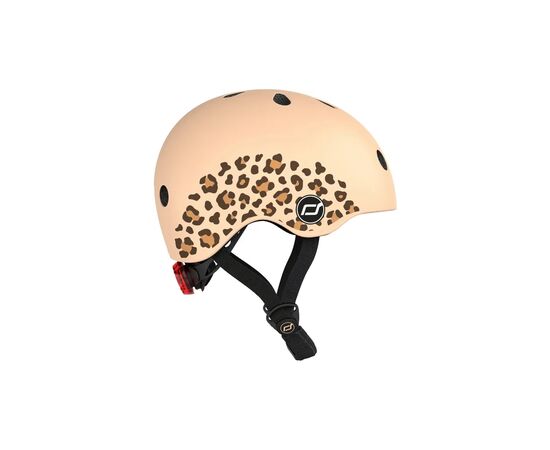 Шлем Scoot&Ride 45-51см, леопард, с фонариком (SR-181206-LEOPARD), изображение 2 Шлем Scoot&Ride 45-51см, леопард, с фонариком (SR-181206-LEOPARD), изображение 2
