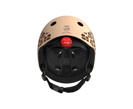 Шлем Scoot&Ride 45-51см, леопард, с фонариком (SR-181206-LEOPARD), изображение 6 Шлем Scoot&Ride 45-51см, леопард, с фонариком (SR-181206-LEOPARD), изображение 6