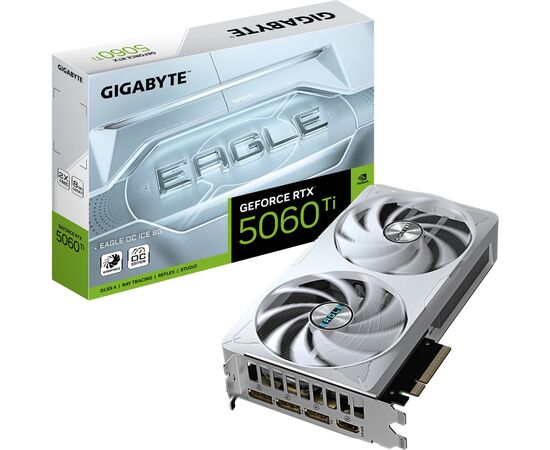 Видеокарта GIGABYTE GeForce RTX5060Ti 8Gb EAGLE OC ICE (GV-N506TEAGLEOC ICE-8GD), изображение 7 Видеокарта GIGABYTE GeForce RTX5060Ti 8Gb EAGLE OC ICE (GV-N506TEAGLEOC ICE-8GD), изображение 7