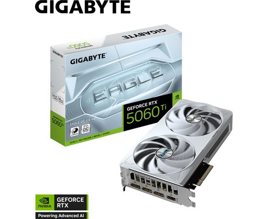 Видеокарта GIGABYTE GeForce RTX5060Ti 8Gb EAGLE OC ICE (GV-N506TEAGLEOC ICE-8GD), изображение 8 Видеокарта GIGABYTE GeForce RTX5060Ti 8Gb EAGLE OC ICE (GV-N506TEAGLEOC ICE-8GD), изображение 8